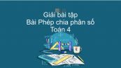 Giải bài tập SGK Toán 4 Bài: Phép chia phân số