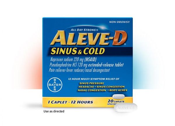 Thuốc Aleve-D® Sinus&Cold - Giảm các triệu chứng cảm lạnh, viêm xoang và cúm