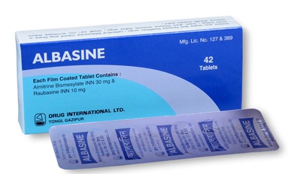 Thuốc Almitrine + Raubasine - Điều trị thiếu máu não