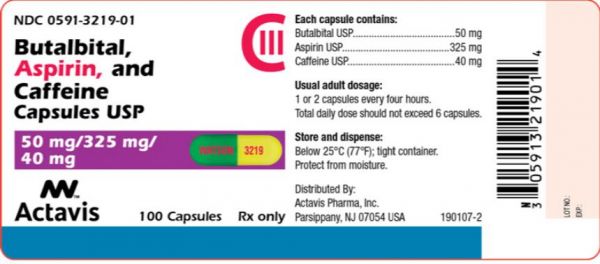 Thuốc Butalbital + Aspirin + Caffeine - Điều trị đau đầu, an thần