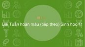 Sinh học 11 Bài 19: Tuần hoàn máu (tiếp theo)