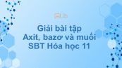 Giải bài tập SBT Hóa 11 Bài 2: Axit, bazơ và muối