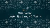 Giải bài tập SGK Toán 4 Bài: Luyện tập trang 46