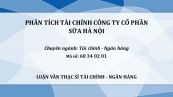 Luận ThS: Phân tích tài chính công ty Cổ phần sữa Hà Nội