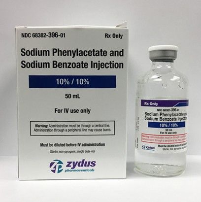 Thuốc Natri phenylacetat + Natri benzoat - Điều trị tăng ammoniac máu