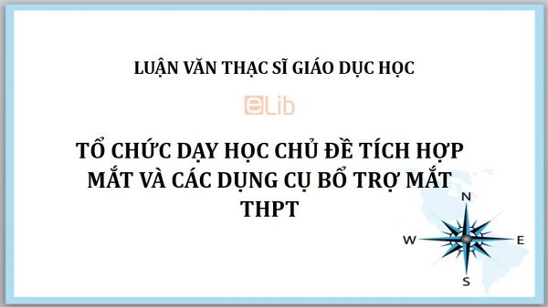 Luận văn ThS: Tổ chức dạy học chủ đề tích hợp mắt và các dụng cụ bổ trợ mắt THPT