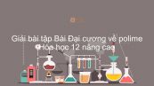 Giải bài tập SGK Hóa 12 Nâng cao Bài 16: Đại cương về polime