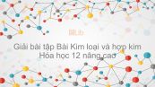 Giải bài tập SGK Hóa 12 Nâng cao Bài 19: Kim loại và hợp kim