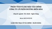 Luận văn ThS: Phân tích và dự báo tài chính Công ty Cổ phần Đường Biên Hòa