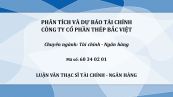 Luận văn ThS: Phân tích và dự báo tài chính Công ty Cổ phần thép Bắc Việt