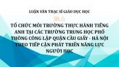 Luận văn ThS: Tổ chức môi trường thực hành tiếng Anh tại các trường trung học phổ thông công lập quận Cầu Giấy - Hà Nội theo tiếp cận phát triển năng lực người học