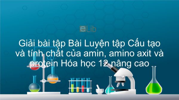 Giải bài tập SGK Hóa 12 Nâng cao Bài 14: Luyện tập: Cấu tạo và tính chất của amin, amino axxit, protein