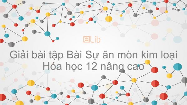 Giải bài tập SGK Hóa 12 Nâng cao Bài 23: Sự ăn mòn kim loại