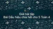 Giải bài tập SGK Toán 4 Bài: Dấu hiệu chia hết cho 5