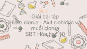 Giải bài tập SBT Hóa 10 Bài 23: Hiđro clorua - Axit clohiđric và muối clorua