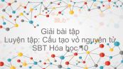 Giải bài tập SBT Hóa 10 Bài 6: Luyện tập: Cấu tạo vỏ nguyên tử