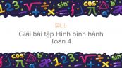 Giải bài tập SGK Toán 4 Bài: Hình bình hành