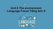 Unit 6 lớp 9: The environment-Language Focus