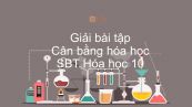 Giải bài tập SBT Hóa 10 Bài 38: Cân bằng hóa học