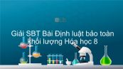 Giải bài tập SBT Hóa 8 Bài 15: Định luật bảo toàn khối lượng