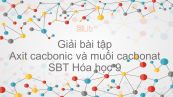 Giải bài tập SBT Hóa 9 Bài 29: Axit cacbonic và muối cacbonat