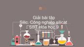 Giải bài tập SBT Hóa 9 Bài 30: Silic. Công nghiệp silicat