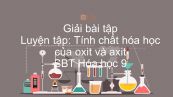 Giải bài tập SBT Hóa 9 Bài 5: Luyện tập: Tính chất hóa học của oxit và axit