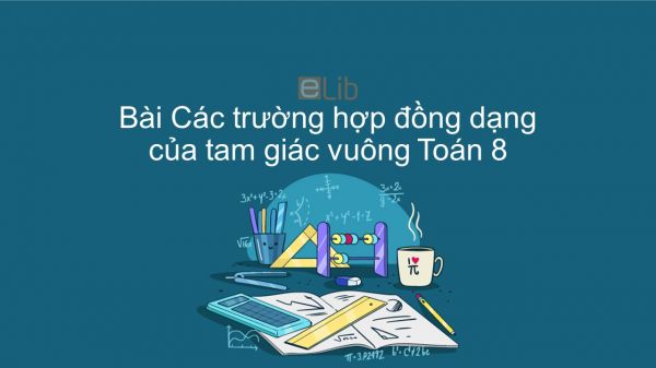 Toán 8 Chương 3 Bài 8: Các trường hợp đồng dạng của tam giác vuông