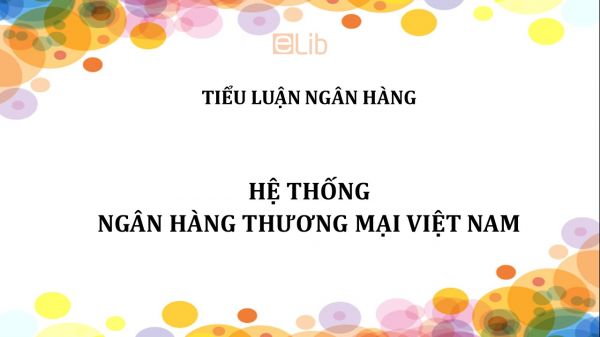 Tiểu luận: Hệ thống ngân hàng thương mại Việt Nam