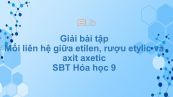 Giải bài tập SBT Hóa 9 Bài 46: Mối liên hệ giữa etilen, rượu etylic và axit axetic