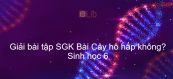 Giải bài tập SGK Sinh học 6 Bài 23: Cây hô hấp không?