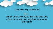 Luận văn ThS: Chiến lược mở rộng thị trường của Công ty CP Đầu tư khoáng sản-Than Đông Bắc