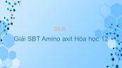 Giải bài tập SBT Hóa 12 Bài 10: Amino axit