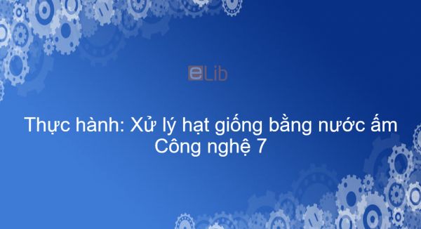 Công nghệ 7 Bài 17: Thực hành: Xử lý hạt giống bằng nước ấm