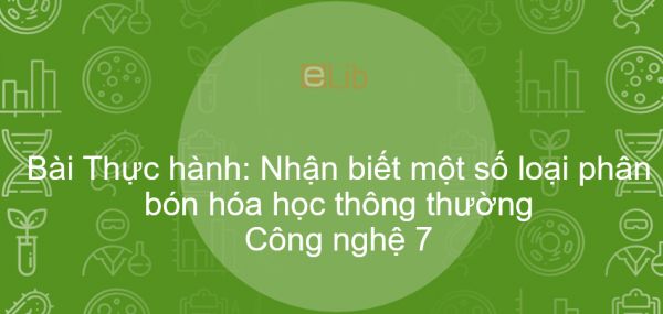 Công nghệ 7 Bài 8: Thực hành: Nhận biết một số loại phân bón hóa học thông thường