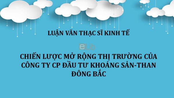 Luận văn ThS: Chiến lược mở rộng thị trường của Công ty CP Đầu tư khoáng sản-Than Đông Bắc