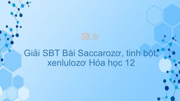 Giải bài tập SBT Hóa 12 Bài 6: Saccarozơ, tinh bột, xenlulozơ