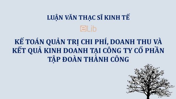 Luận văn ThS: Kế toán quản trị chi phí, doanh thu và kết quả kinh doanh tại Công ty Cổ phần Tập đoàn Thành Công