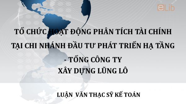 Luận văn ThS: Tổ chức hoạt động phân tích tài chính tại Chi nhánh đầu tư phát triển hạ tầng - Tổng công ty xây dựng Lũng Lô