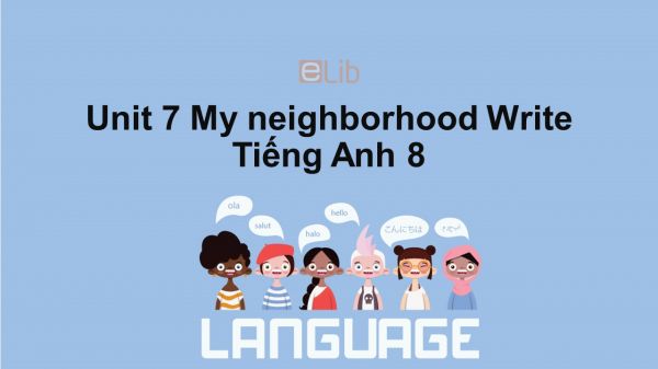 Unit 7 lớp 8: My neighborhood-Write