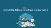 Giải bài tập SGK Toán 8 Bài 3: Bất phương trình một ẩn