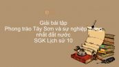 Giải bài tập SGK Lịch Sử 10 Bài 23: Phong trào Tây Sơn và sự nghiệp thống nhất đất nước