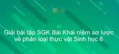 Giải bài tập SGK Sinh học 6 Bài 43: Khái niệm sơ lược về phân loại thực vật