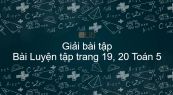 Giải bài tập SGK Toán 5 Bài: Luyện tập trang 19, 20