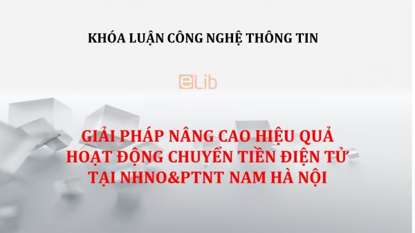 Luận văn:  Giải pháp nâng cao hiệu quả hoạt động chuyển tiền điện tử tại NHNo&PTNT Nam Hà Nội