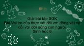 Giải bài tập SGK Sinh học 6 Bài 48: Vai trò của thực vật đối với động vật và đối với đời sống con người