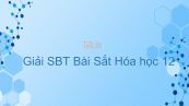 Giải bài tập SBT Hóa 12 Bài 31: Sắt