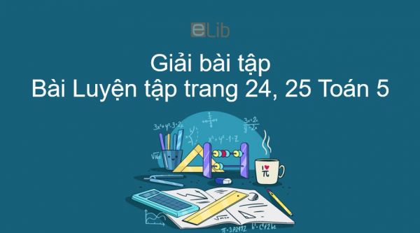 Giải bài tập SGK Toán 5 Bài: Luyện tập trang 24, 25