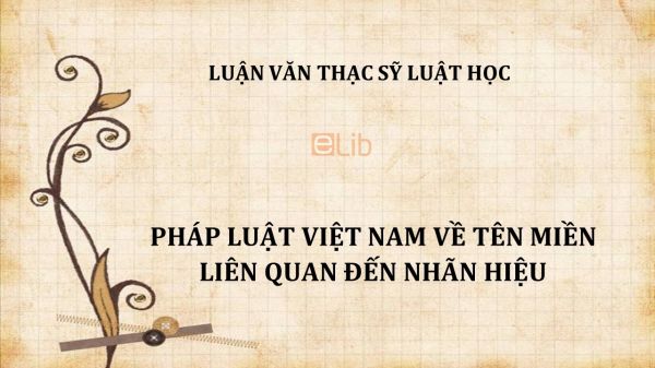 Luận văn ThS: Pháp luật Việt Nam về tên miền liên quan đến nhãn hiệu