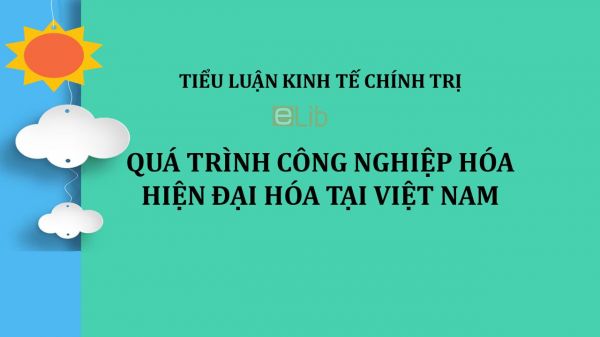 Tiểu luận: Quá trình công nghiệp hóa hiện đại hóa tại Việt Nam